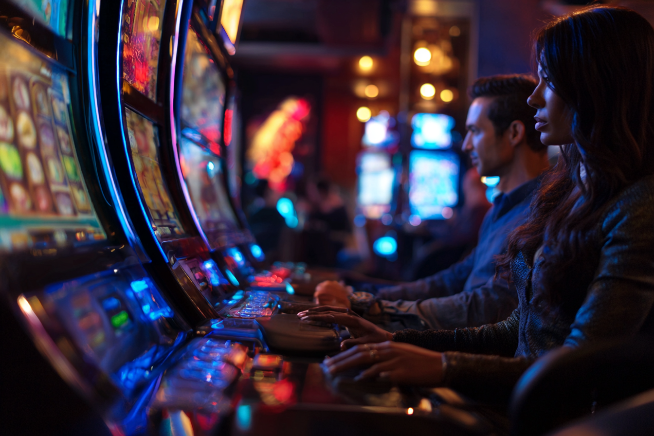 Slot machine reels and Rummy table on TKCLUB Games app